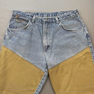 Wrangler Jeans Mens 36x30 Blue Canvas Brushguard Rugged Wear Hunting Workwear